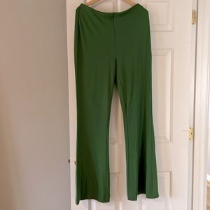 Green tibi pant w elastic waist